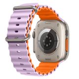 E2M Apple Watch 38-40-41mm KRD-28 Ocean Çift Renkli Kordon Lila