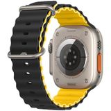 E2M Apple Watch 38-40-41mm KRD-28 Ocean Çift Renkli Kordon Siyah