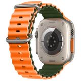 E2M Apple Watch 38-40-41mm KRD-28 Ocean Çift Renkli Kordon Turuncu