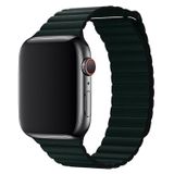 E2M Apple Watch 38-40 mm KRD-06 Deri Bükme Kordon - 2 Koyu Yeşil