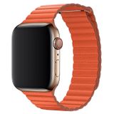E2M Apple Watch 38-40 mm KRD-06 Deri Bükme Kordon - 2 Turuncu