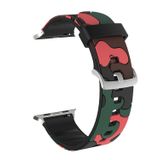 E2M Apple Watch 38-40mm KRD-24 Kamuflaj Kordon Kırmızı