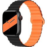 E2M APPLE WATCH 42-44-45-46-49MM KRD-06 DERİ BÜKME ÇİFT RENKLİ TURUNCU KORDON