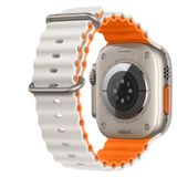 E2M Apple Watch 42-44-45-49mm Çift Renkli KRD-28 Ocean Kordon Bej
