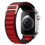 E2M Apple Watch 42-44-45-49mm KRD-26 Alpine Çift Renkli Kordon Bordo
