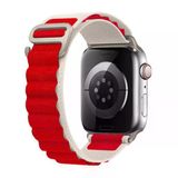 E2M Apple Watch 42-44-45-49mm KRD-26 Alpine Çift Renkli Kordon Kırmızı