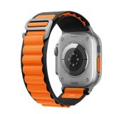 E2M Apple Watch 42-44-45-49mm KRD-26 Alpine Çift Renkli Kordon Turuncu