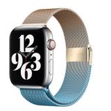 E2M Apple Watch 42-44-45-49mm KRD-31 Metal Çift Kordon Altın Sarısı