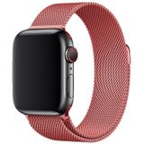 E2M Apple Watch 42-44 mm KRD-01 Metal Hasır Kordon-2 Koyu Pembe