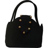 E38 El Işçiliği Jüt Kol Çantası 34*32 cm - 6168 - Siyah