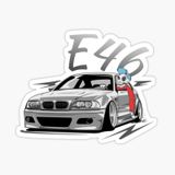 E46 Kuru kafa Resmi Cam Sticker Yapıştırma 16CM 2 Adet