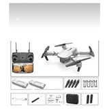 E88 Drone 4K Hd Çift Taraflı Kameralı Drone App Kontrol Wifi Li Katlanabilir Quatcopter - Beyaz