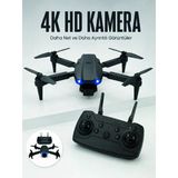 E99 Pro 4K Hd Kameralı Katlanabilir Drone App Kontrollü Uzaktan Kumandalı Mini Drone