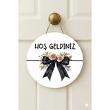 e&a care Hoşgeldiniz Kurdele Kapı Süsü Ahşap MDF UV Baskı 2D