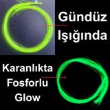 ea genset Çapari Simi Fosforlu Karanlıkta Parlayan, Sarı Glow / Luminous In The Dark, Ultraviyole (Uv) Neon Işıkta Parlayan 1 Adet Poşet