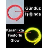 Ea Genset Kırmızı Fosforlu Karanlıkta Parlayan, Glow / Luminous Ultraviyole (Uv) Neon Poşet Çapari Simi, Jig Yapım Malzemesi