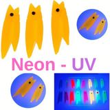 ea genset Silikon Balık Kafası Neon UV Turuncu Yapay Yem Olta Takımı, Çapari, Jig, Yapım Malzemesi 3 cm 5 Adet