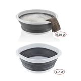EA HOME 2'li Set Katlanır Badya Leğen Akordiyon Katlanabilir Badya 5,25 & 2,7 lt - Çeyiz Seti Katlanir Kova
