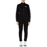 EA7 Emporio Armani spor kıyafeti, siyah, yansıtıcı detaylı, fermuarlı ve pantolonlu ceket, modern tasarım, Siyah, M