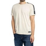 EA7 Emporio Armani tişört, logo serisi, kısa kollu tişört, Badem sütü, XXL