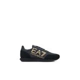 EA7 Erkek Big Logo Spor Ayakkabı, Siyah/Altın, Siyah/Altın, 11