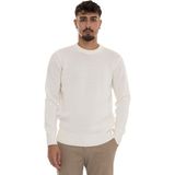 EA7 Erkek Normal Kalıp Yuvarlak Yakalı Uzun Kollu Örme Ekru Kazak 7M000925 AF17667-U0002 - XL