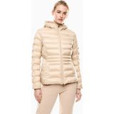 EA7 Kadın Kapüşonlu Yaka Uzun Kollu Fermuarlı Bej Mont 7W000684 AF12475-U1046 - XL