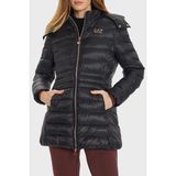 Ea7 Kapitoneli Regular Fit Çıkarılabilir Kapüşonlu Şişme Mont Kadın Mont 6DTK01 TN88Z 0210 - Siyah