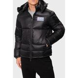 Ea7 Logolu Kapitoneli Regular Fit Çıkarılabilir Kapüşonlu Şişme Mont Erkek Mont 6DPB71 PN2MZ 1200 - Siyah