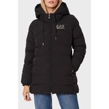 Ea7 Regular Fit Rüzgar ve Isı Kaybı Korumalı Çıkarılabilir Kapüşonlu Uzun Mont Bayan Mont 6LTK09 TN5VZ 0200 - Siyah