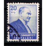 Eabi-1955 Yılı Atatürk (Sağa Bakan Portre) Posta Pulları 20 Kuruş (Tp0522) İsfila 1826