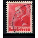 Eabi-1955 Yılı Atatürk (Sola Bakan Portre) Posta Pulları 15 Kuruş (Tp0523) İsfila 1801