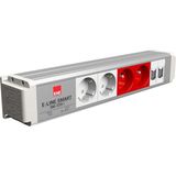 Eae Sm-Std Masaüstü Priz Bloğu, 2 Şebeke, 2 Ups, 2 Data, USB Type A+C - Gümüş