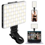 Eagerey Ön ve Arka Klipsli Selfie Lambası, 60 LED Taşınabilir Telefon Işığı, Şarj Edilebilir Dolgu Işığı, TikTok Tablet/Dizüstü Bilgisayar, iPad, Konferans Vlog Videosu, 3 Işık Modu, CRI 95+ Işık