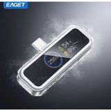 Eaget İ30pro 128Gb.Type-C Flash Bellek Lcd Akıllı Ekranlı Şifreleme Özellikli 20w Pd Hızlı Şarj Type-C Girişli Tüm Telefonları Uyumlu Ce Lisanslı Orjinal Yeni Nesil - 128 GB - Gri Metal