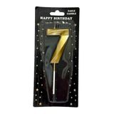 Eagle Alya-butık 15cm 7 Yaş Doğum Günü Büyük Rakam Sayılı Pasta Mumu Gold Renk