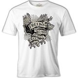 Eagle Freedom Is Not Free Beyaz Erkek Tshirt