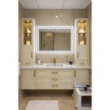 eagle mirror 80x60 Cm Dikdörtgen Ledli Banyo Aynası Dokunmatik Sensörlü Işıklı Ayna Beyaz Led