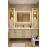 eagle mirror 80x60 Cm Dikdörtgen Ledli Banyo Aynası Dokunmatik Sensörlü Işıklı Ayna Gün Işığı 4000K