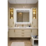 eagle mirror 80x80 Cm Kare Ledli Banyo Aynası Işıklı Ayna Dokunmatik Sensörlü Beyaz Işık Duvar Aynası
