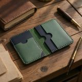 Eagleather hakiki deri kartlık ve cüzdan (Yeşil, Lacivert, Koyu Kahverengi, Siyah, Kahverengi, Turuncu (çoklu Renk Seçeneği))