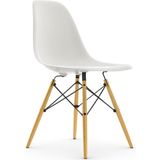 Eames Plastik Yan Sandalye, Charles & Ray Eames Ahşap Ayaklı Ikonik Tasarım - Beyaz