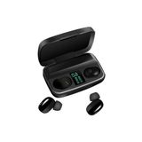 Earbuds Bluetooth Kulaklık Kulak İçi Powerbank Özellikli Kablosuz Kulaklık 1800 Mah A10S Siyah - Koyu Siyah