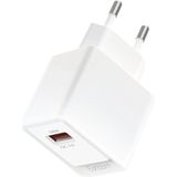 Earldom EU45 18W USB QC 3.0 Çıkışlı ve USB to Lightning Kablolu PD Hızlı Şarj Cihazı - Beyaz