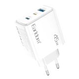 Earldom EU52 Type-C Lightning ve USB Çıkışlı 45W PD Hızlı Şarj Aleti