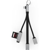 Earldom HUB18C 4'ü 1 Arada Type-C Dönüştürücü - USB 3.0, USB 2.0, SD ve TF Kart Okuyucu - Siyah