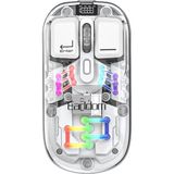 Earldom KM16 1600 Dpı Beyaz Sessiz Transparan Yapılı Rgb Kablosuz Ofis Mouse