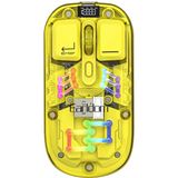 Earldom KM16 1600 Dpı Sarı Sessiz Transparan Yapılı Rgb Kablosuz Ofis Mouse