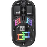 Earldom KM16 1600 Siyah Dpı Sessiz Transparan Yapılı Rgb Kablosuz Ofis Mouse