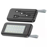 Earldom PB48 10.000 mAh 10W Led Işıklı 3in1 Dahili Kablolu Siyah Powerbank